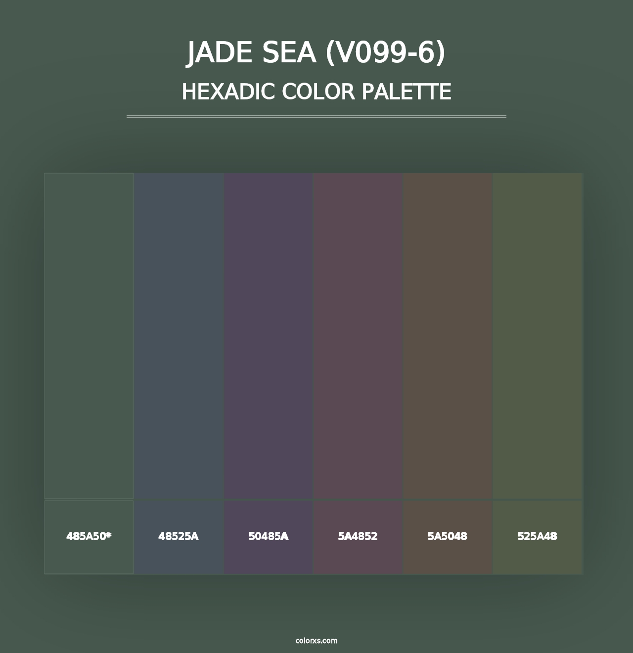 Jade Sea (V099-6) - Hexadic Color Palette