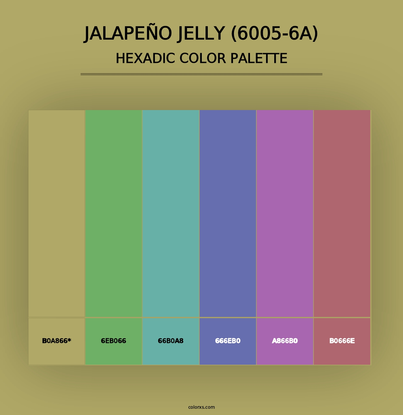 Jalapeño Jelly (6005-6A) - Hexadic Color Palette