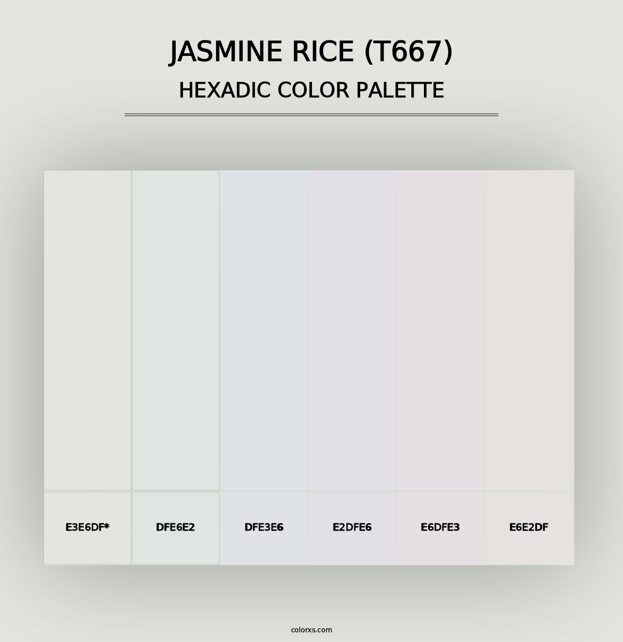 Jasmine Rice (T667) - Hexadic Color Palette