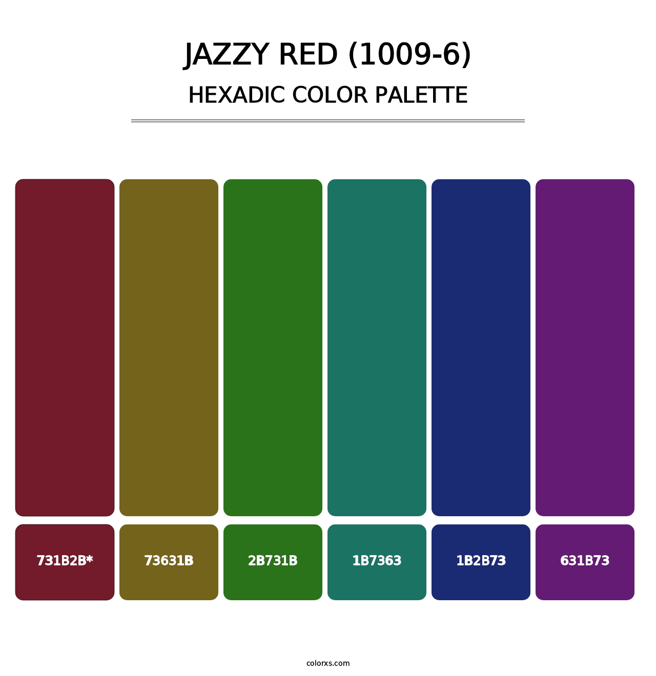 Jazzy Red (1009-6) - Hexadic Color Palette