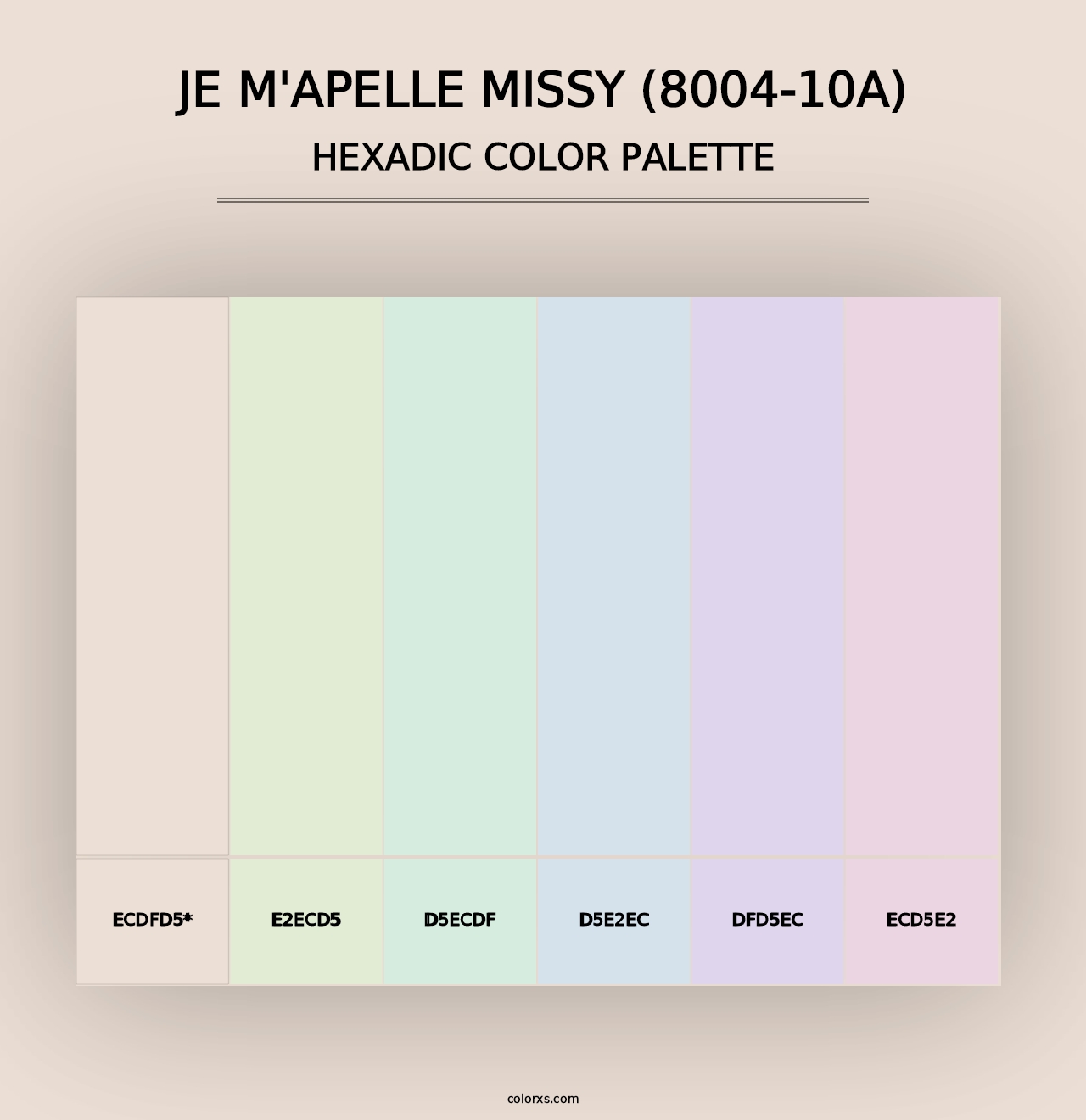 Je M'Apelle Missy (8004-10A) - Hexadic Color Palette