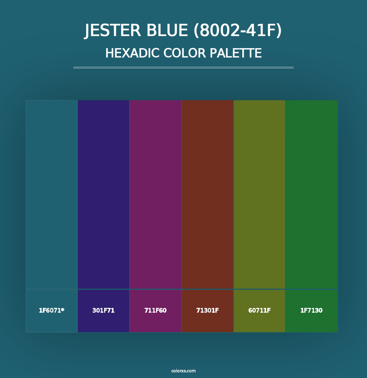 Jester Blue (8002-41F) - Hexadic Color Palette