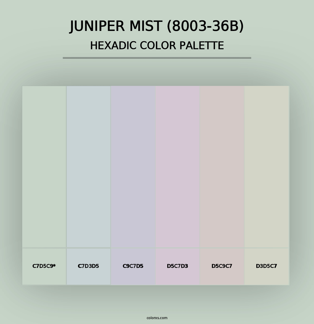 Juniper Mist (8003-36B) - Hexadic Color Palette