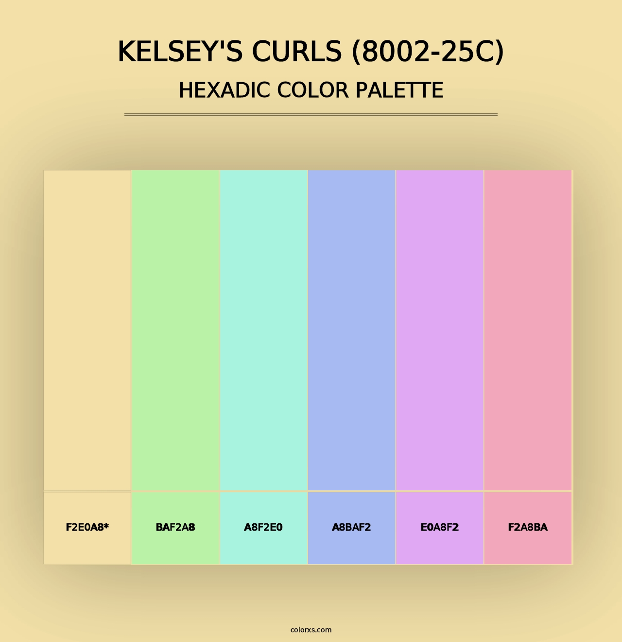 Kelsey's Curls (8002-25C) - Hexadic Color Palette