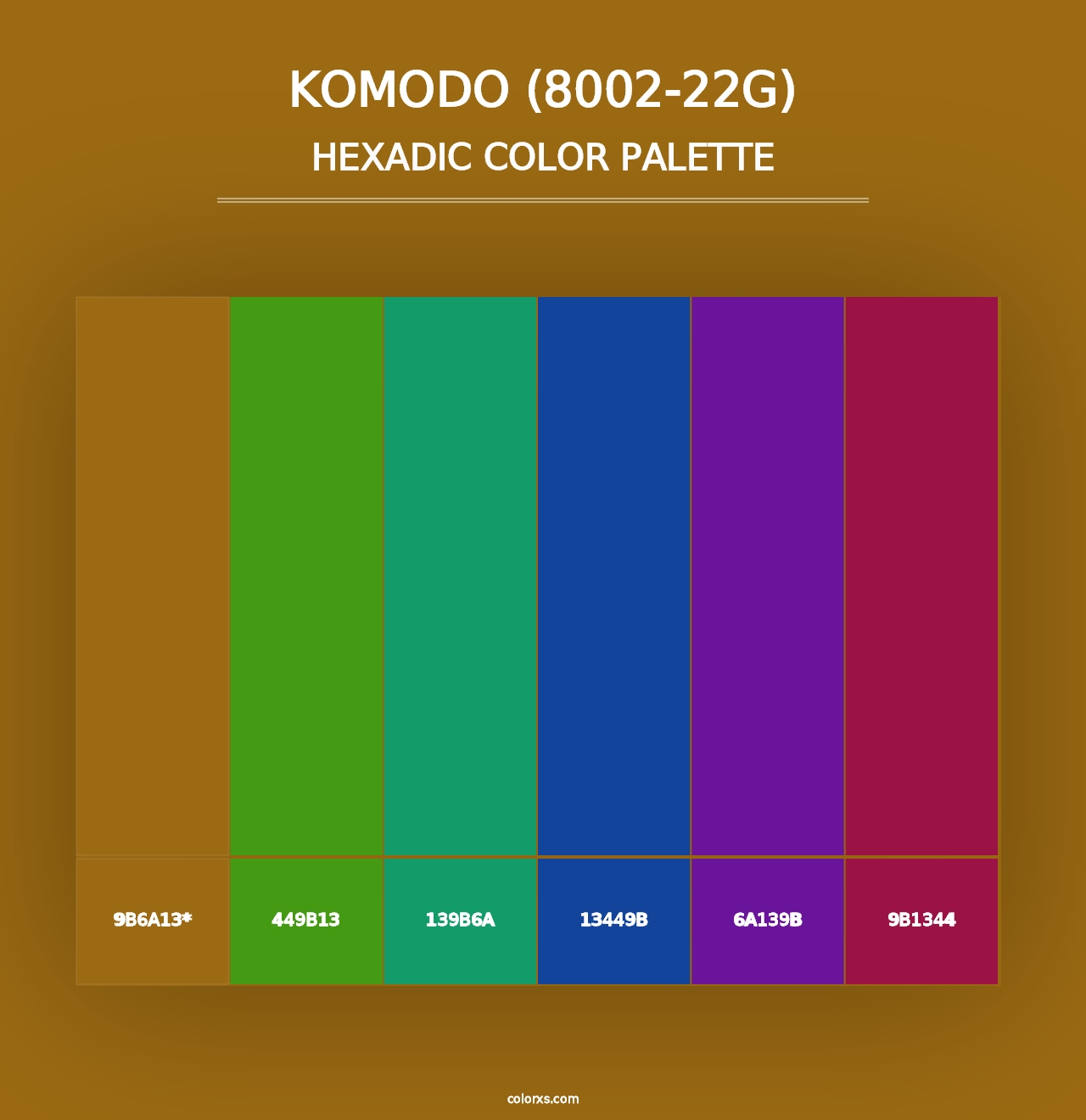 Komodo (8002-22G) - Hexadic Color Palette