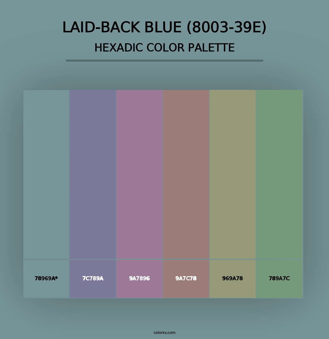 Laid-Back Blue (8003-39E) - Hexadic Color Palette