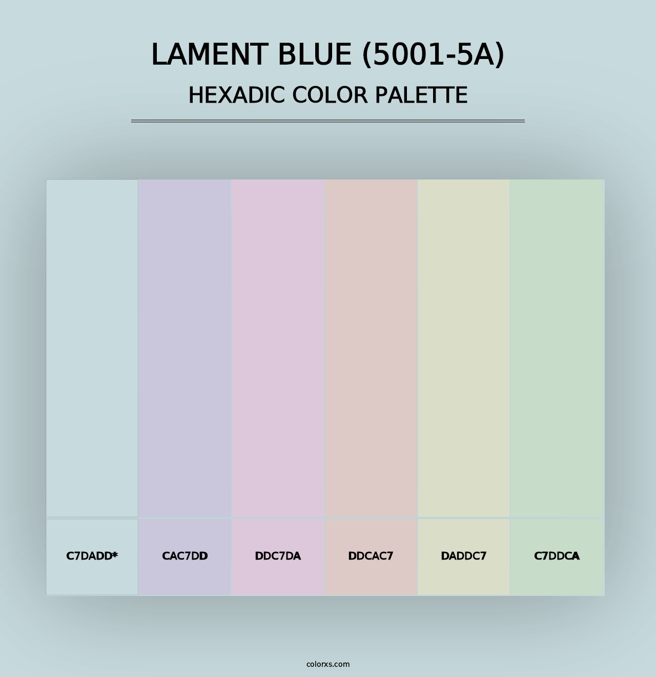 Lament Blue (5001-5A) - Hexadic Color Palette