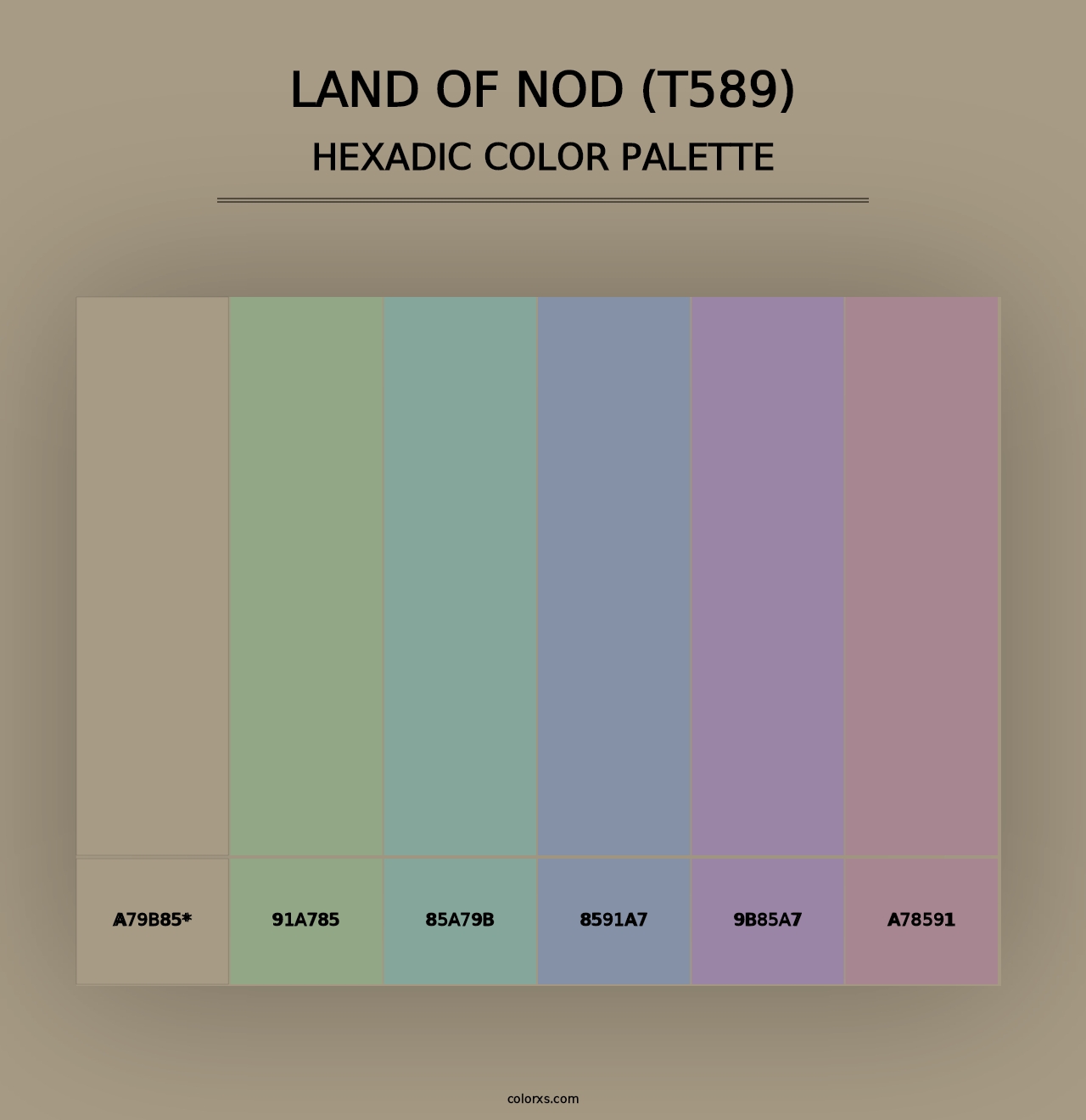 Land of Nod (T589) - Hexadic Color Palette