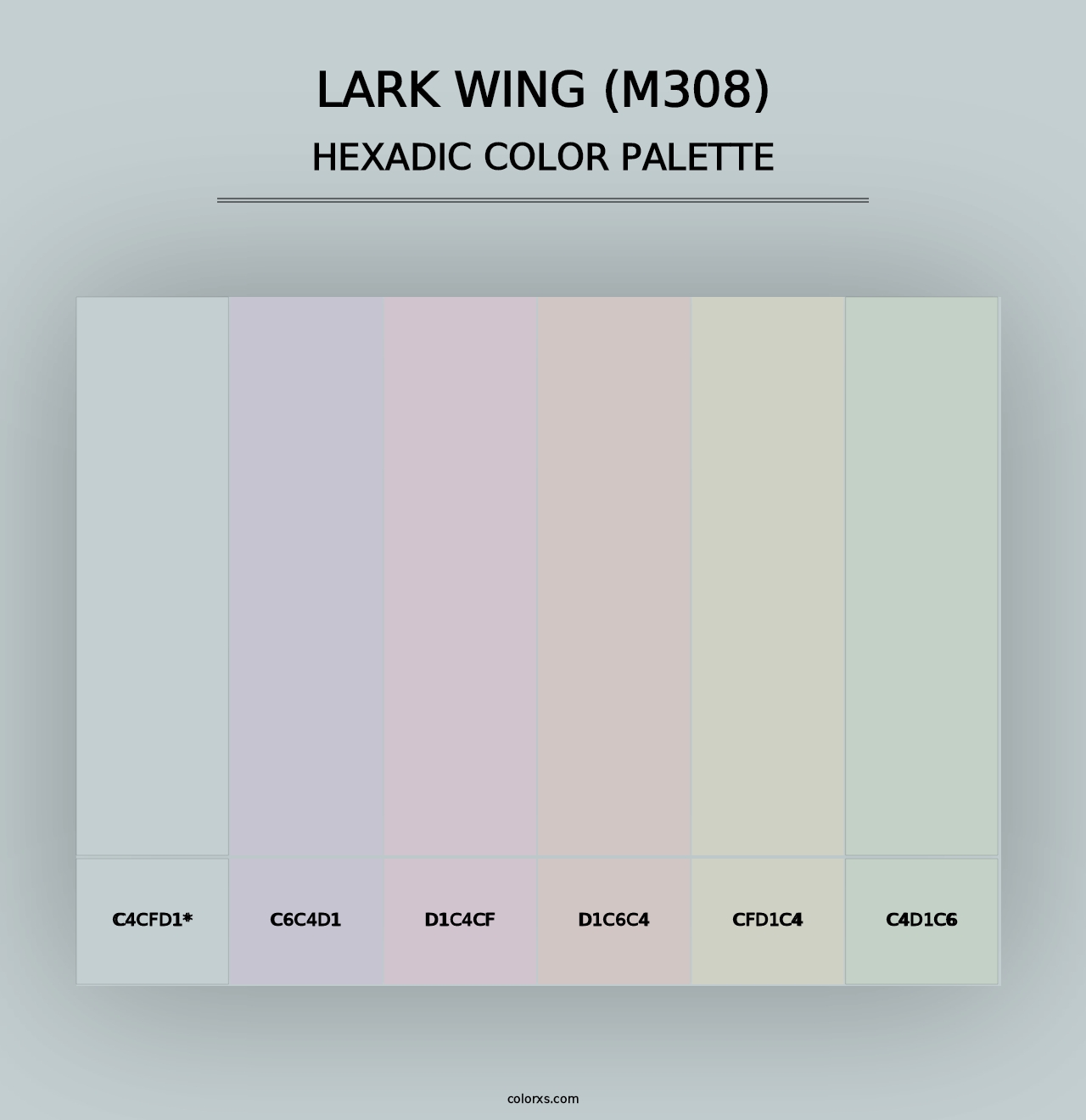 Lark Wing (M308) - Hexadic Color Palette