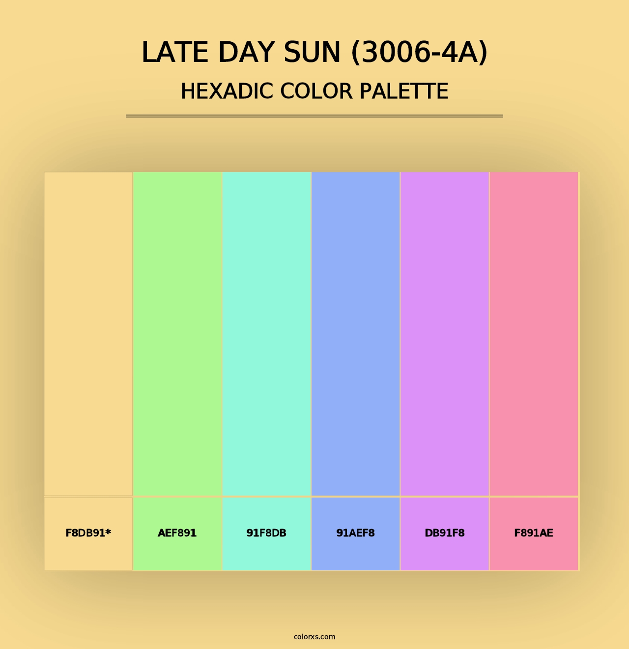 Late Day Sun (3006-4A) - Hexadic Color Palette