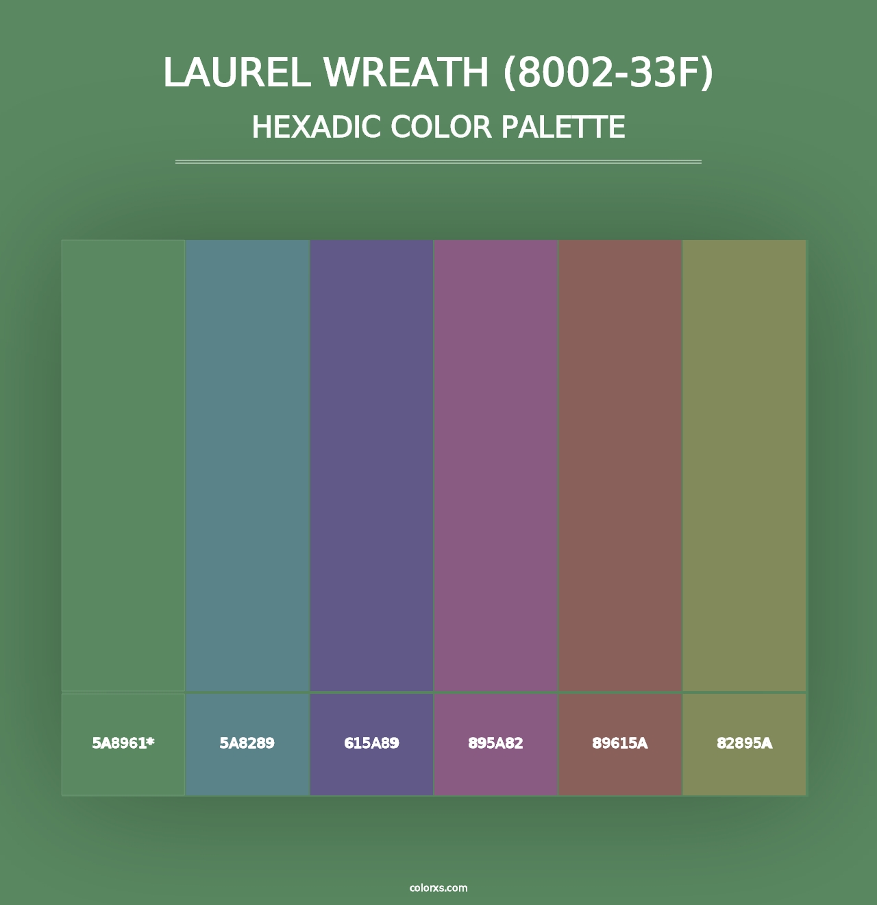 Laurel Wreath (8002-33F) - Hexadic Color Palette