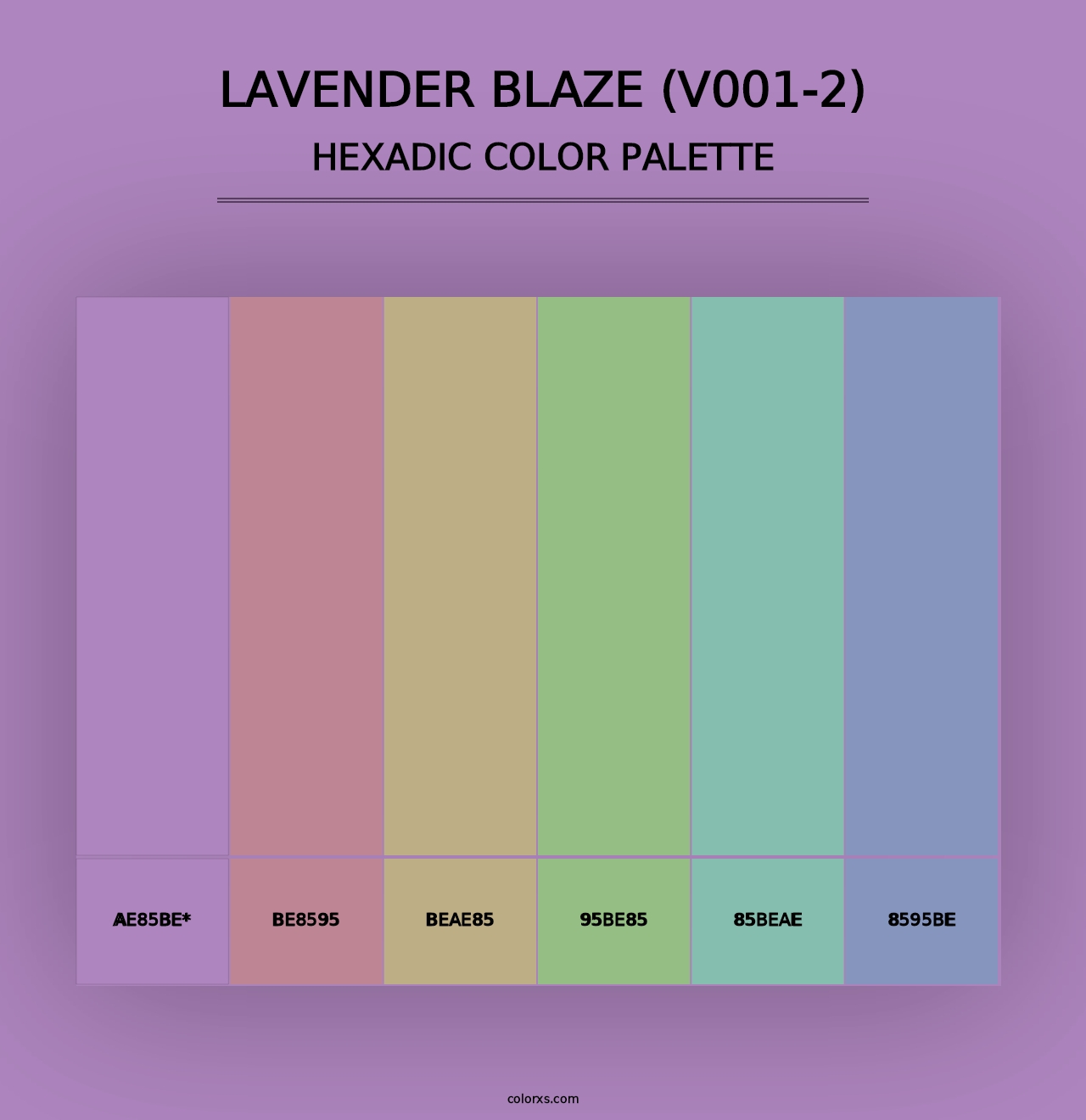 Lavender Blaze (V001-2) - Hexadic Color Palette