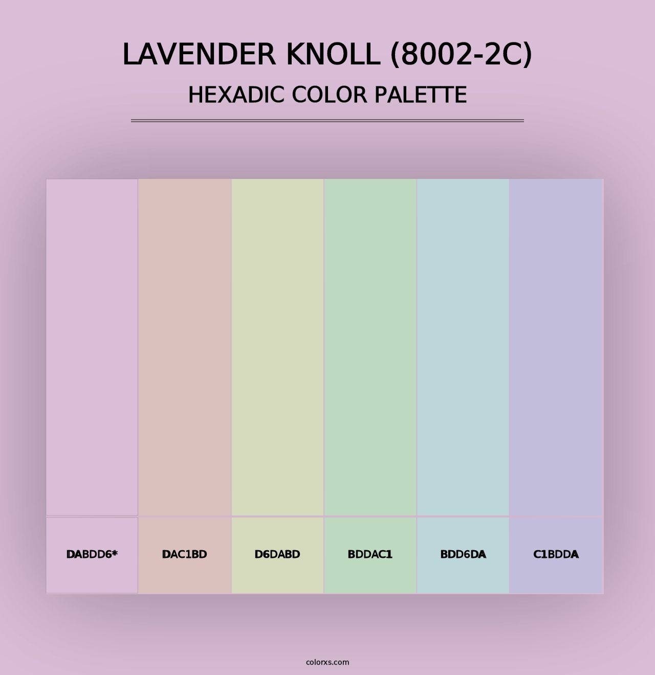 Lavender Knoll (8002-2C) - Hexadic Color Palette