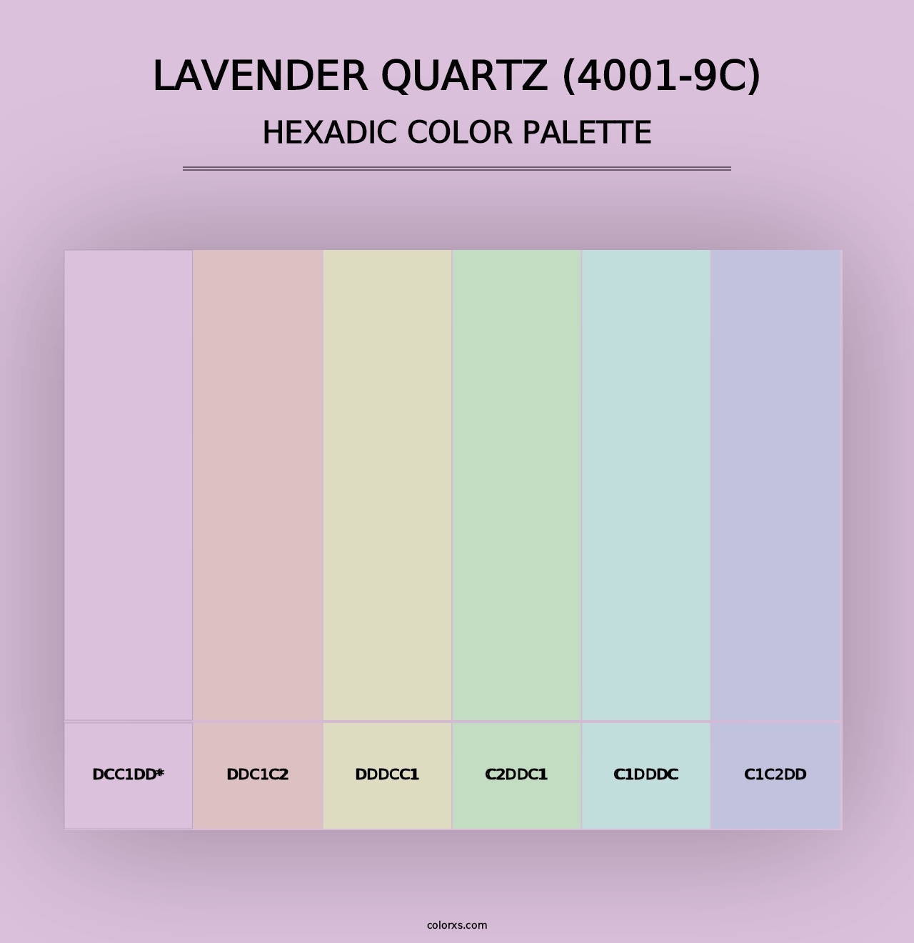 Lavender Quartz (4001-9C) - Hexadic Color Palette