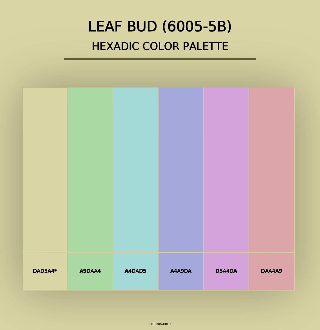 Leaf Bud (6005-5B) - Hexadic Color Palette