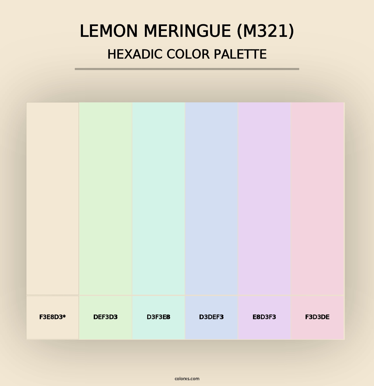 Lemon Meringue (M321) - Hexadic Color Palette