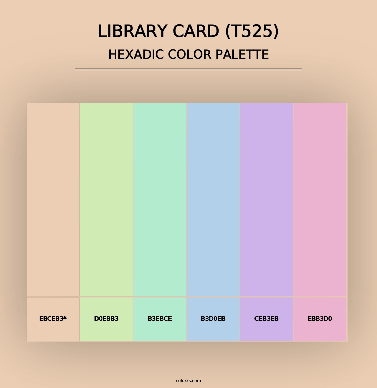 Library Card (T525) - Hexadic Color Palette