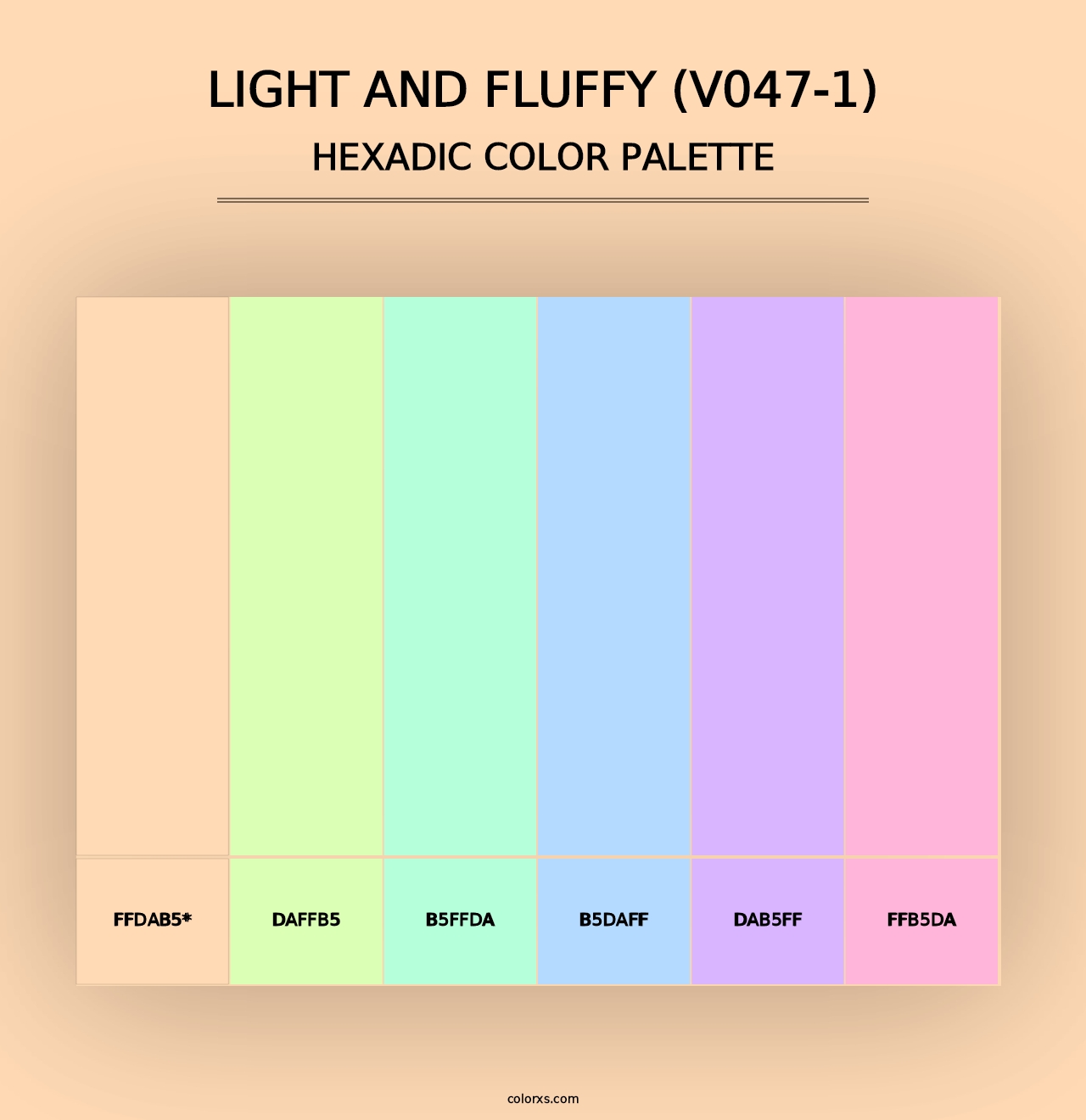 Light and Fluffy (V047-1) - Hexadic Color Palette