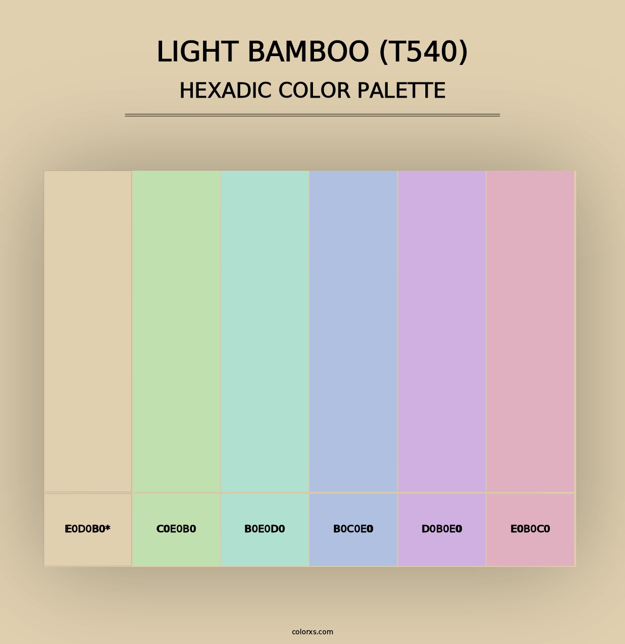 Light Bamboo (T540) - Hexadic Color Palette