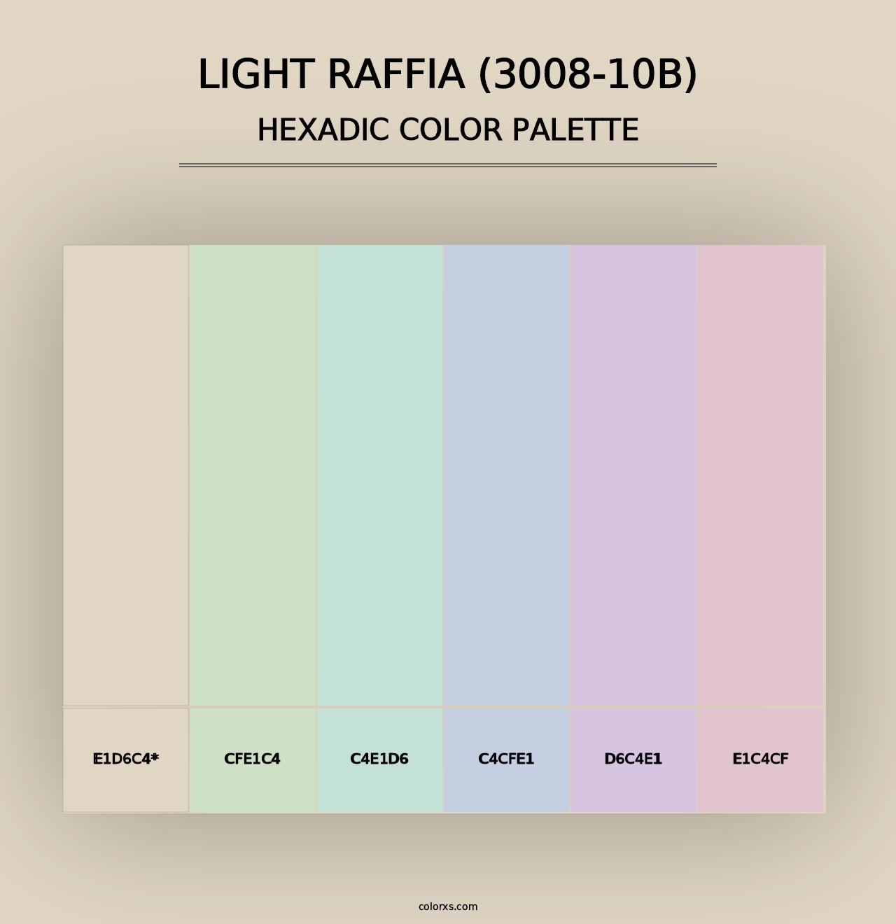 Light Raffia (3008-10B) - Hexadic Color Palette