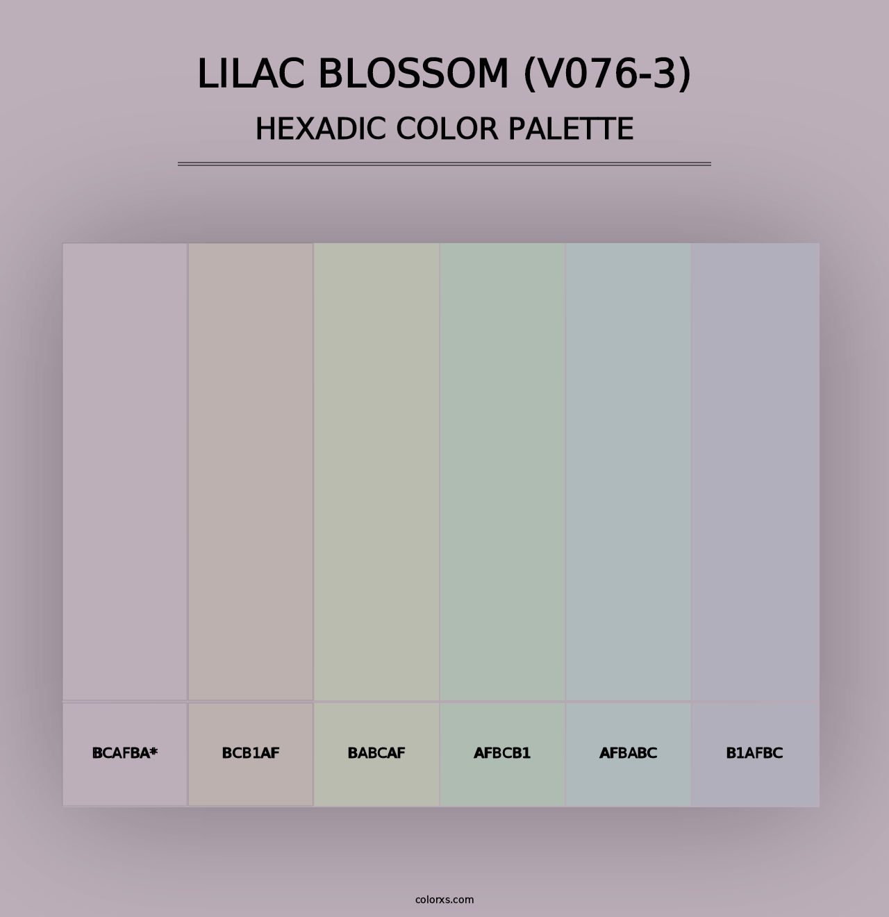 Lilac Blossom (V076-3) - Hexadic Color Palette