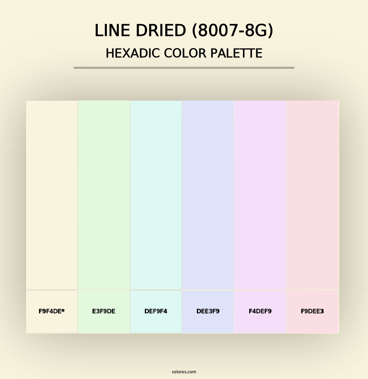 Line Dried (8007-8G) - Hexadic Color Palette