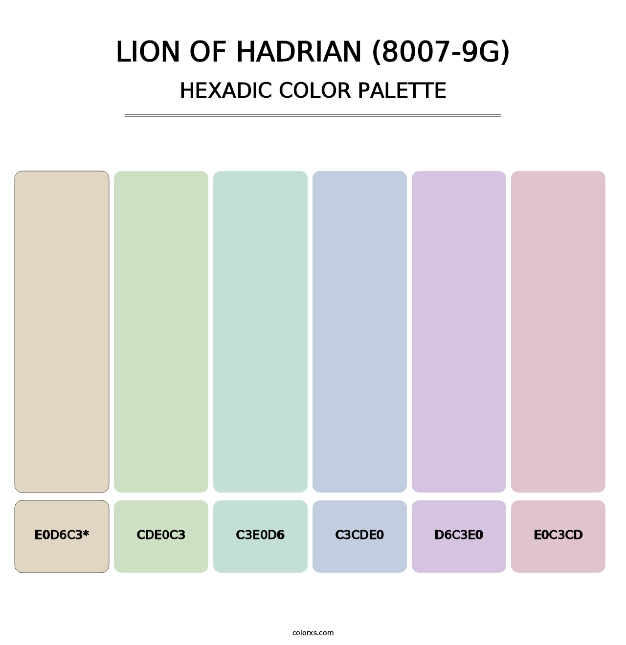 Lion of Hadrian (8007-9G) - Hexadic Color Palette