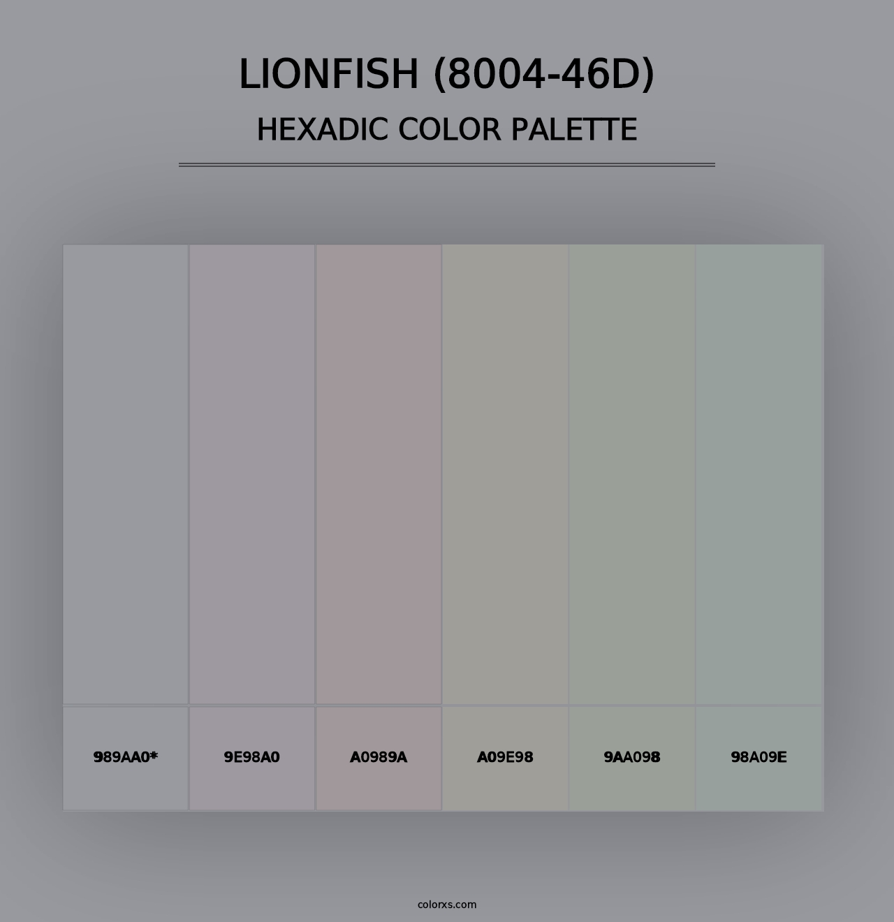 Lionfish (8004-46D) - Hexadic Color Palette