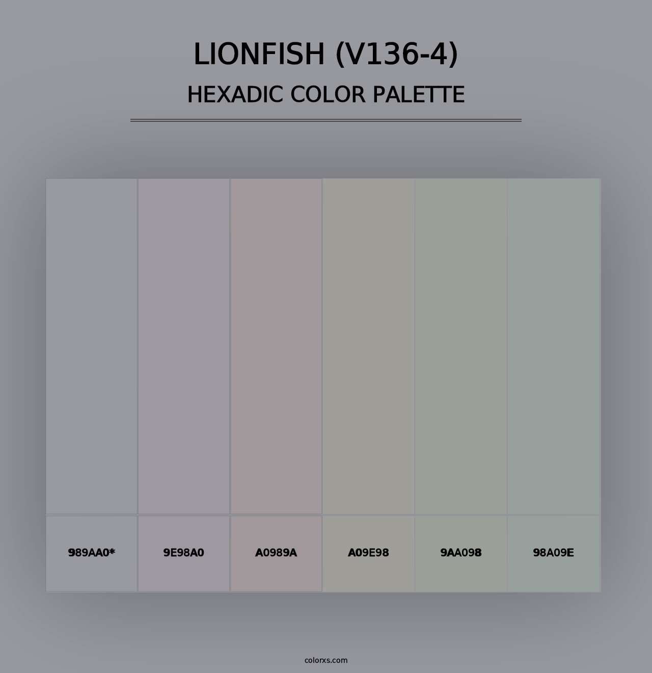 Lionfish (V136-4) - Hexadic Color Palette