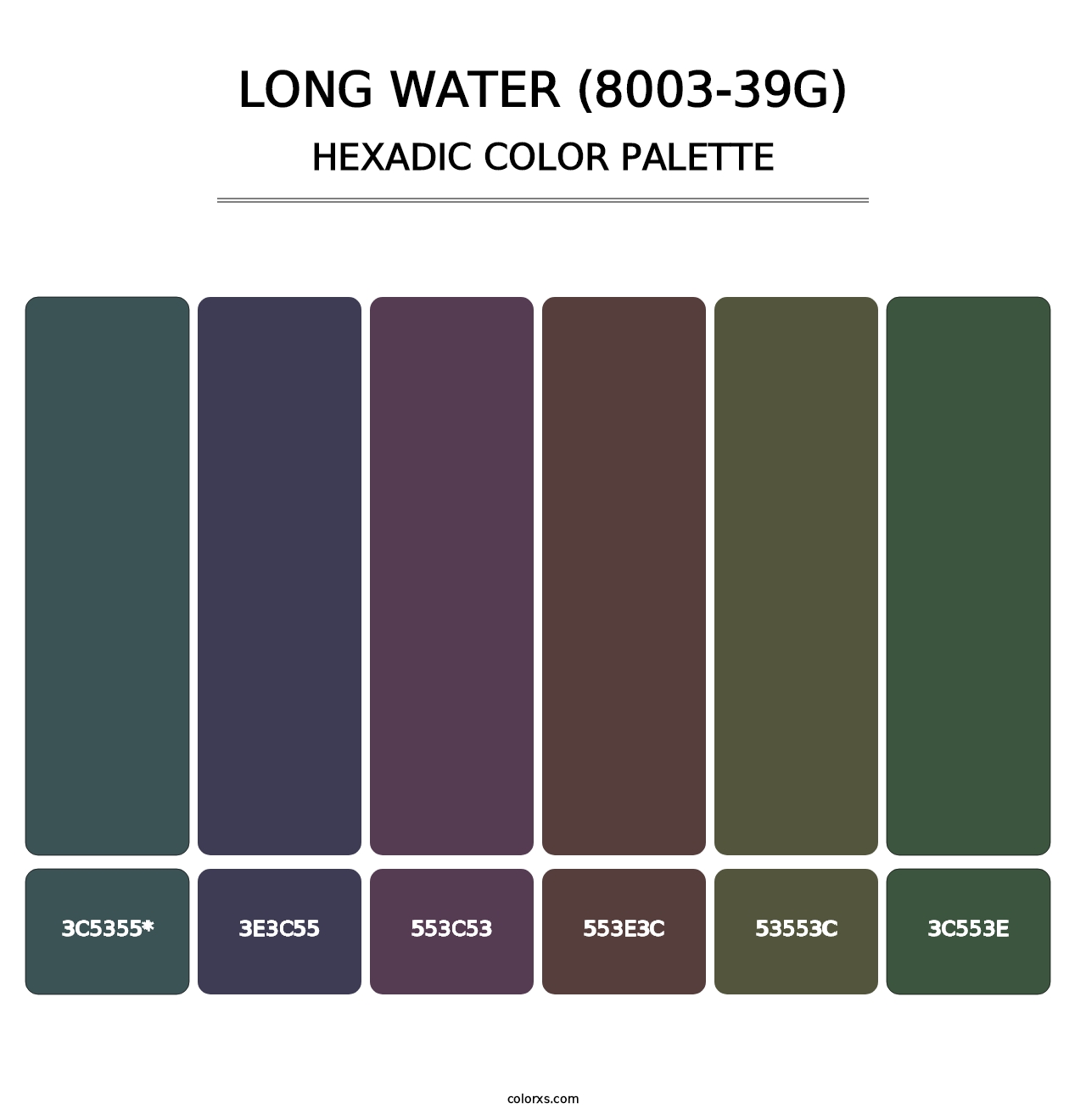 Long Water (8003-39G) - Hexadic Color Palette