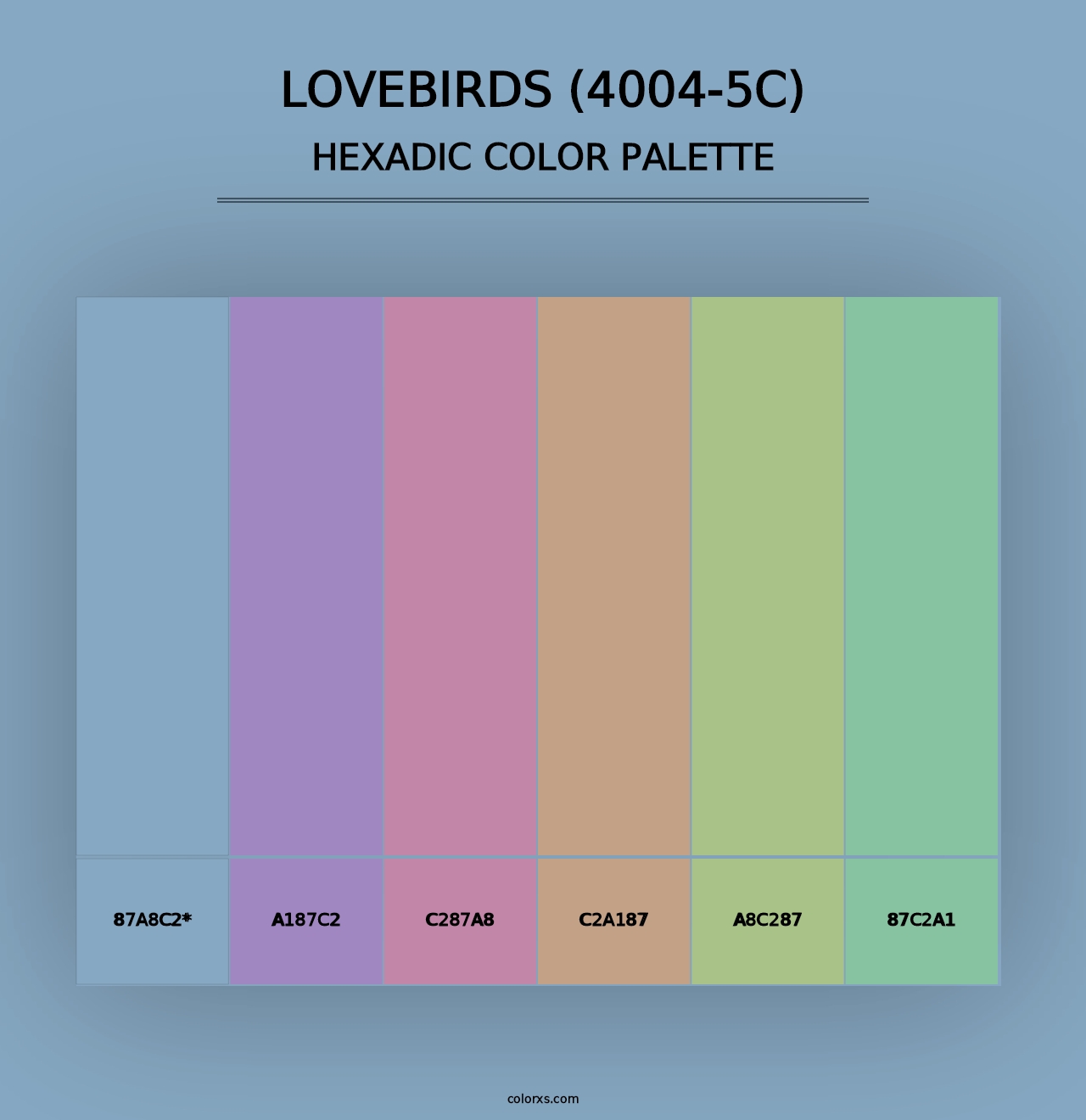 Lovebirds (4004-5C) - Hexadic Color Palette