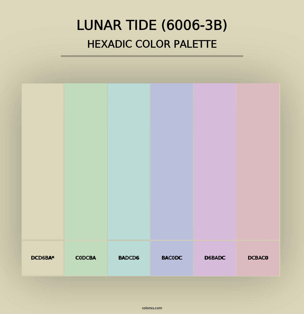 Lunar Tide (6006-3B) - Hexadic Color Palette