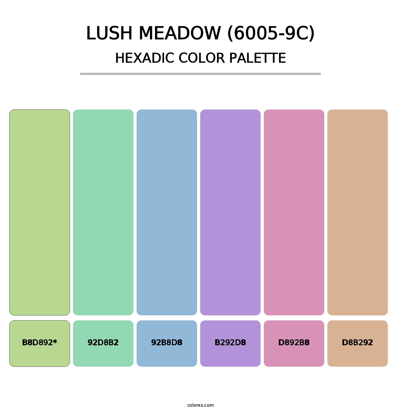 Lush Meadow (6005-9C) - Hexadic Color Palette