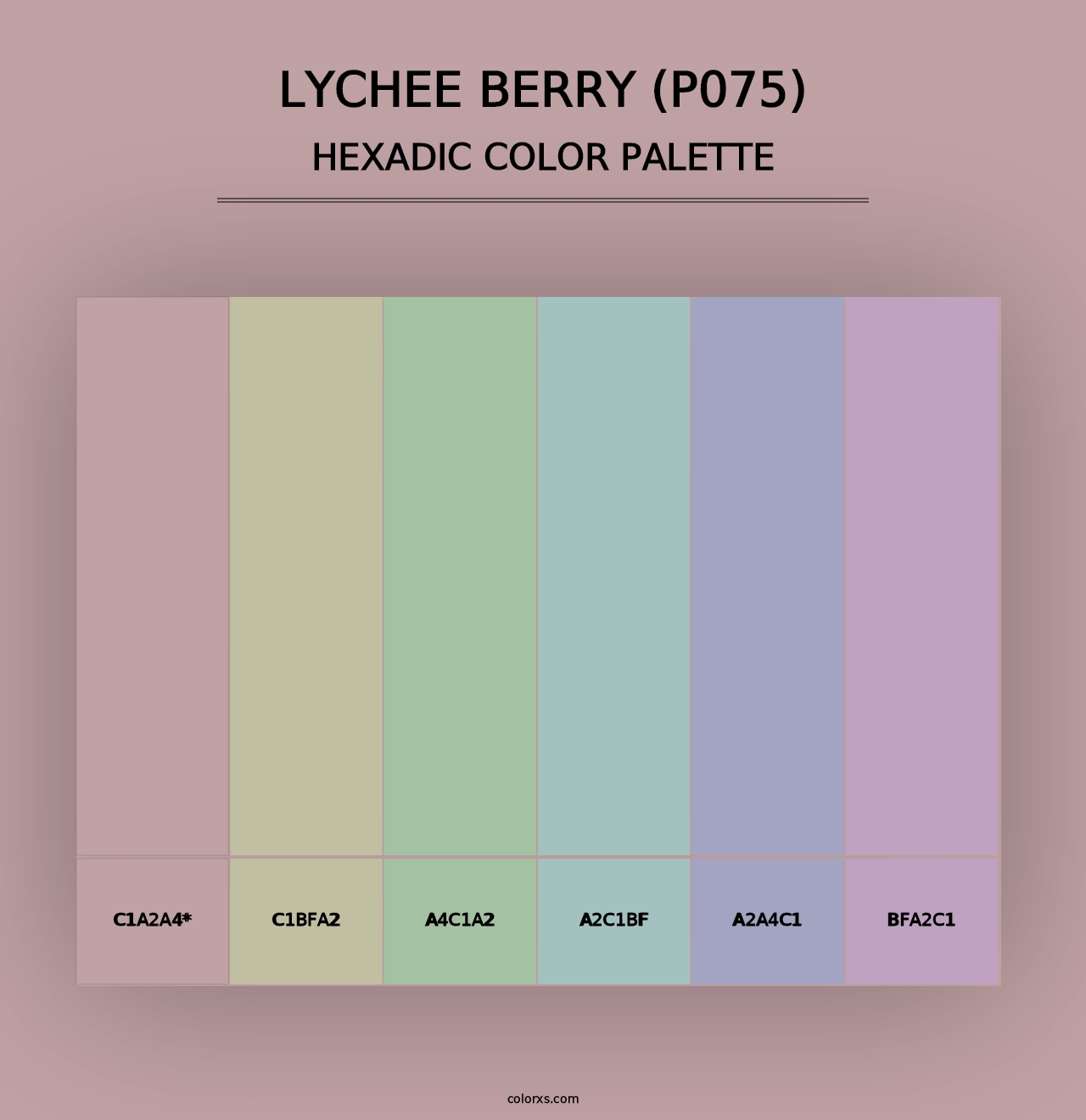 Lychee Berry (P075) - Hexadic Color Palette