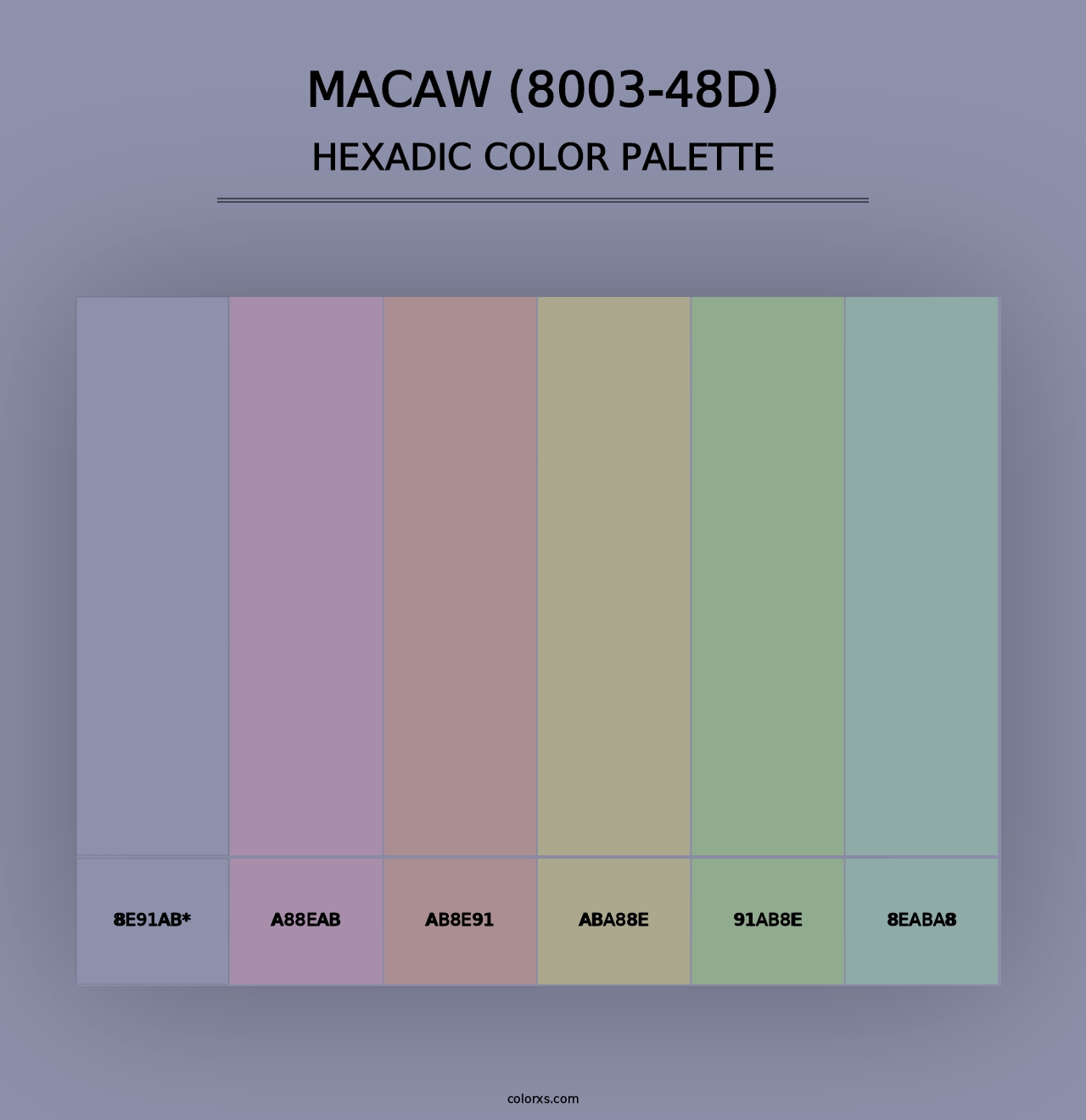 Macaw (8003-48D) - Hexadic Color Palette