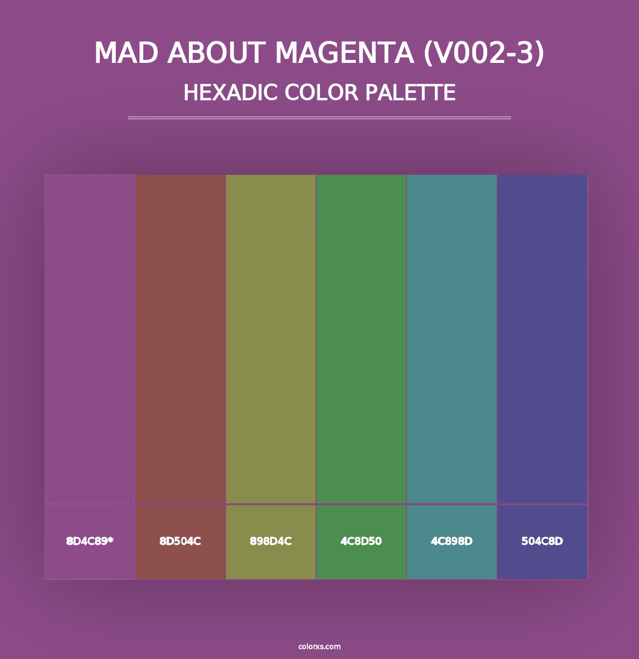 Mad about Magenta (V002-3) - Hexadic Color Palette