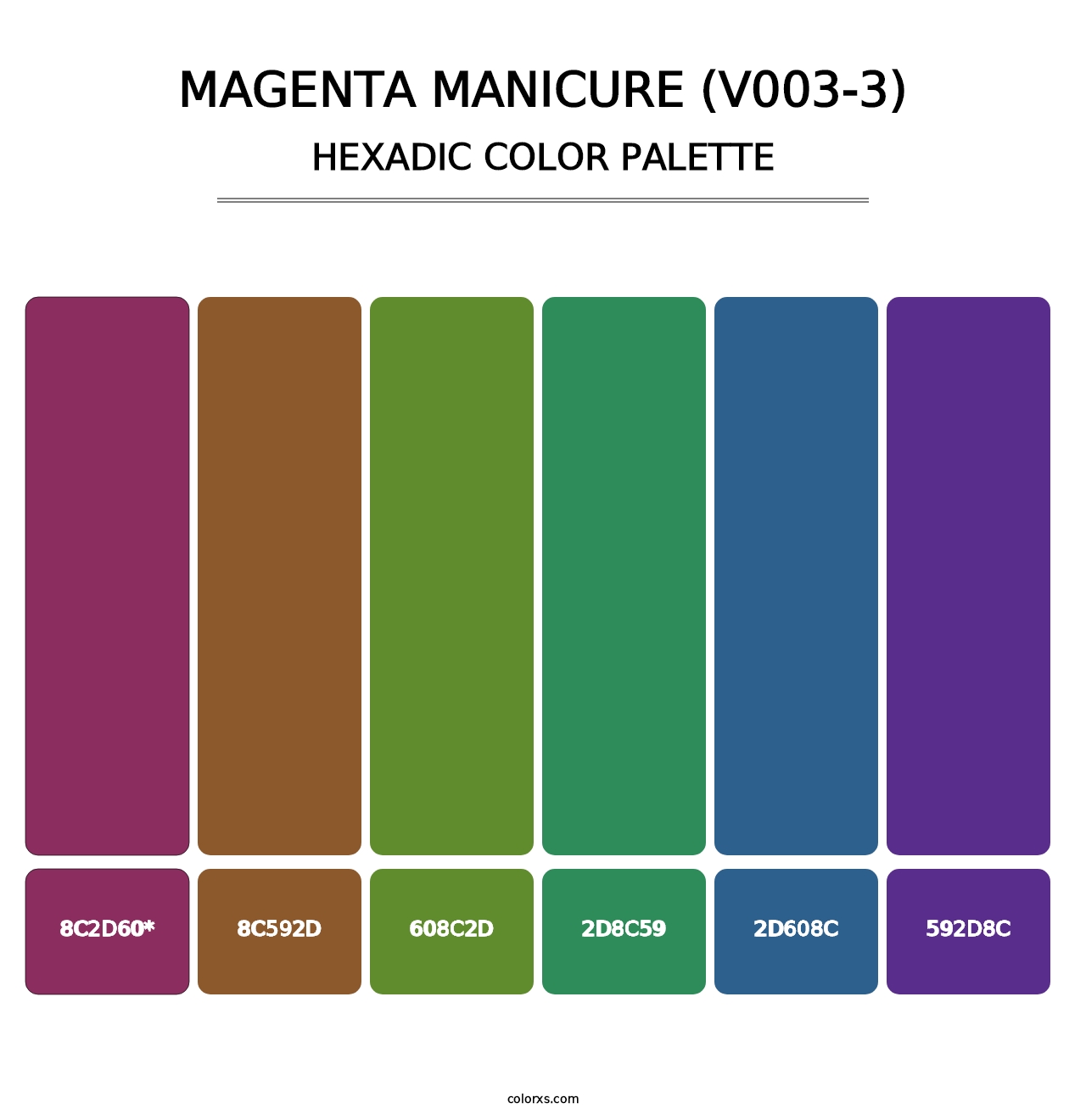 Magenta Manicure (V003-3) - Hexadic Color Palette