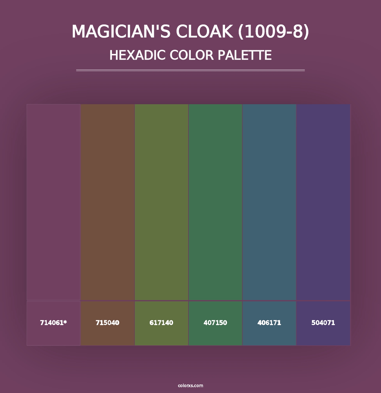 Magician's Cloak (1009-8) - Hexadic Color Palette