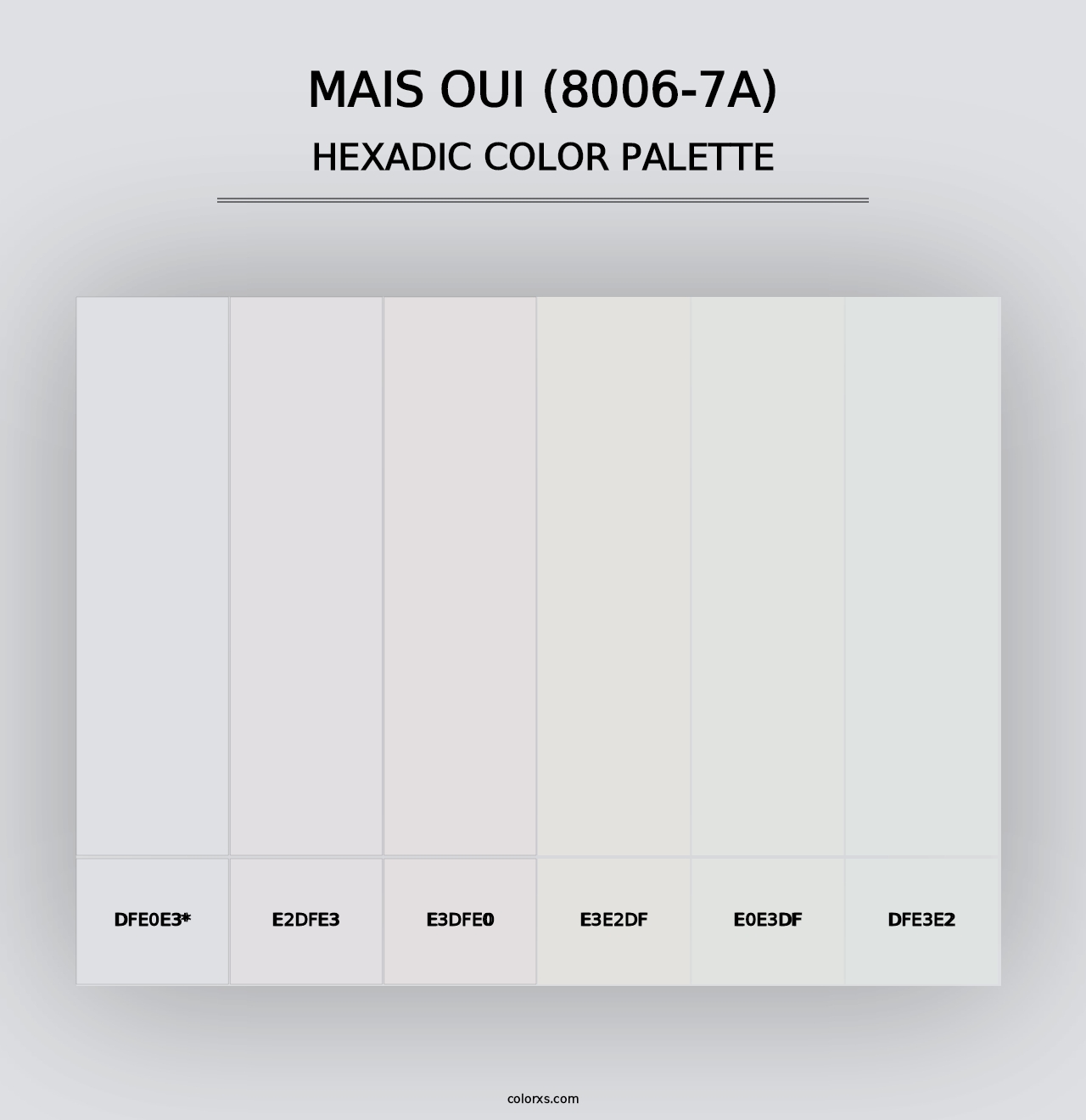 Mais Oui (8006-7A) - Hexadic Color Palette