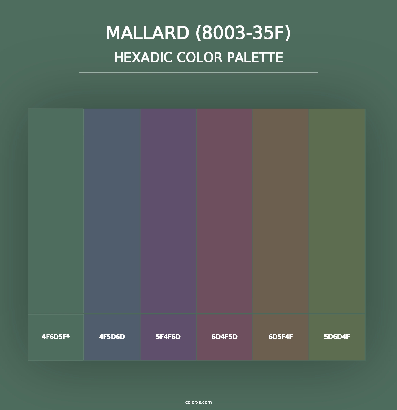 Mallard (8003-35F) - Hexadic Color Palette