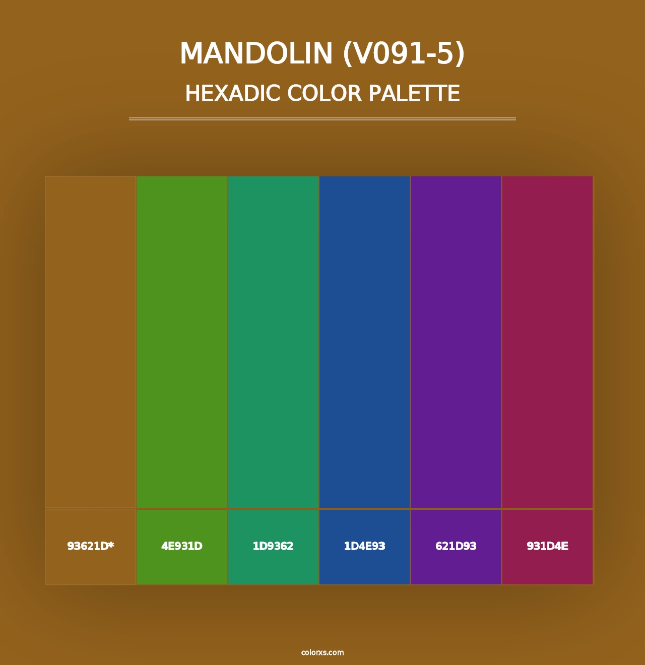 Mandolin (V091-5) - Hexadic Color Palette