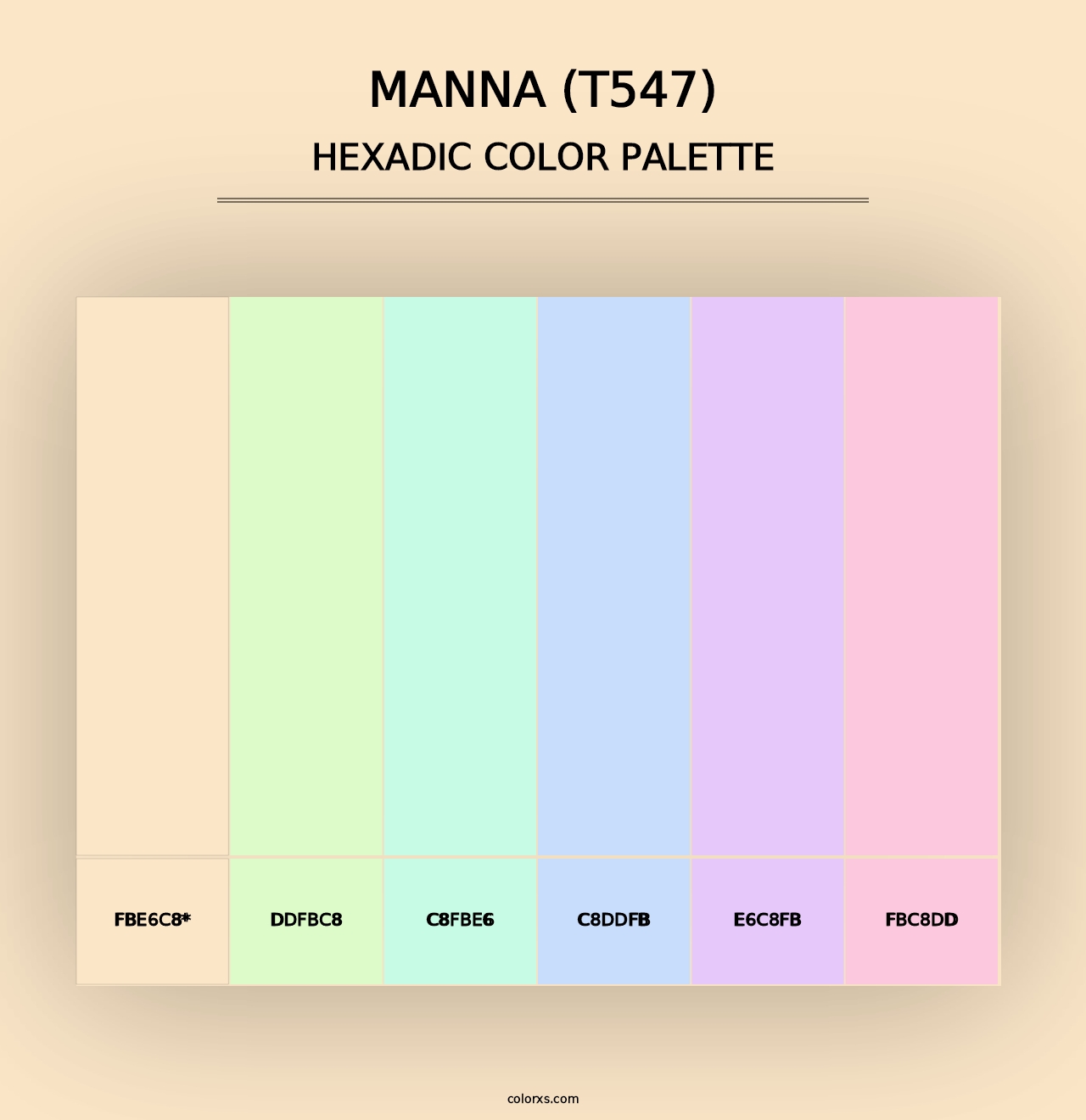 Manna (T547) - Hexadic Color Palette