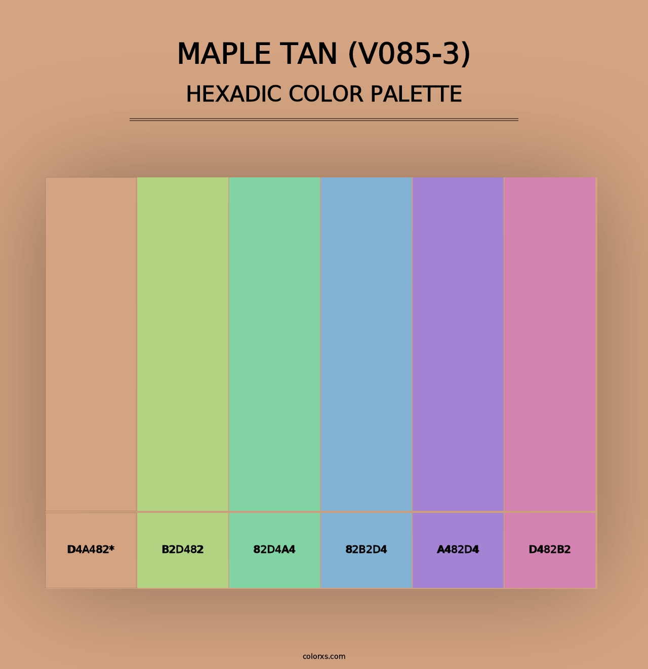 Maple Tan (V085-3) - Hexadic Color Palette