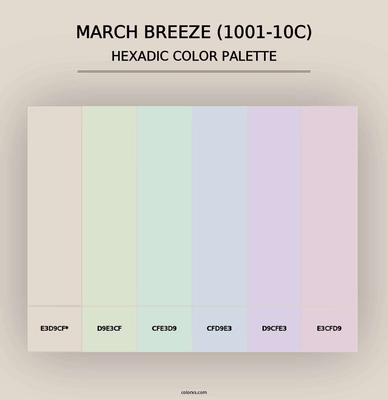 March Breeze (1001-10C) - Hexadic Color Palette