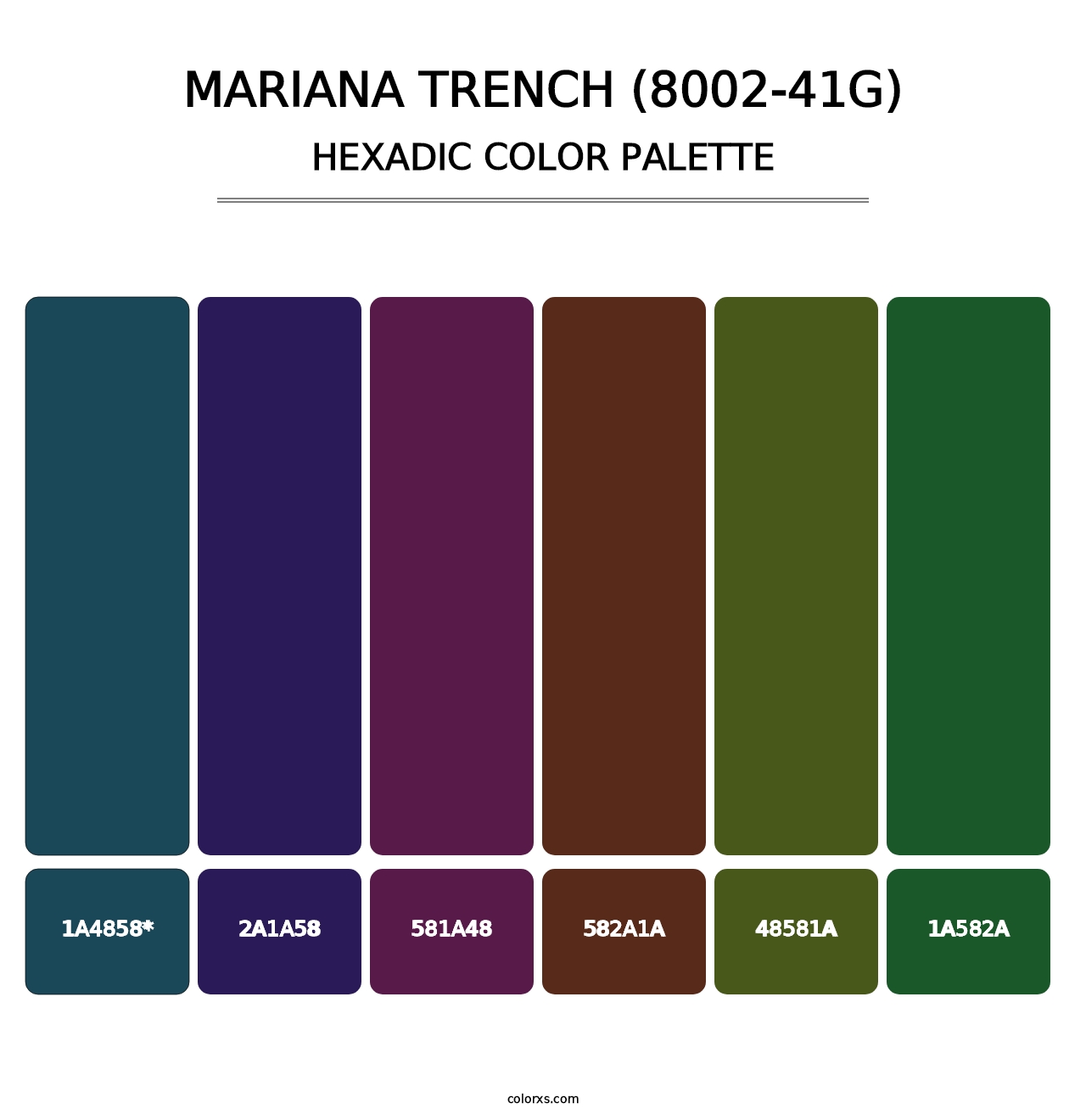 Mariana Trench (8002-41G) - Hexadic Color Palette