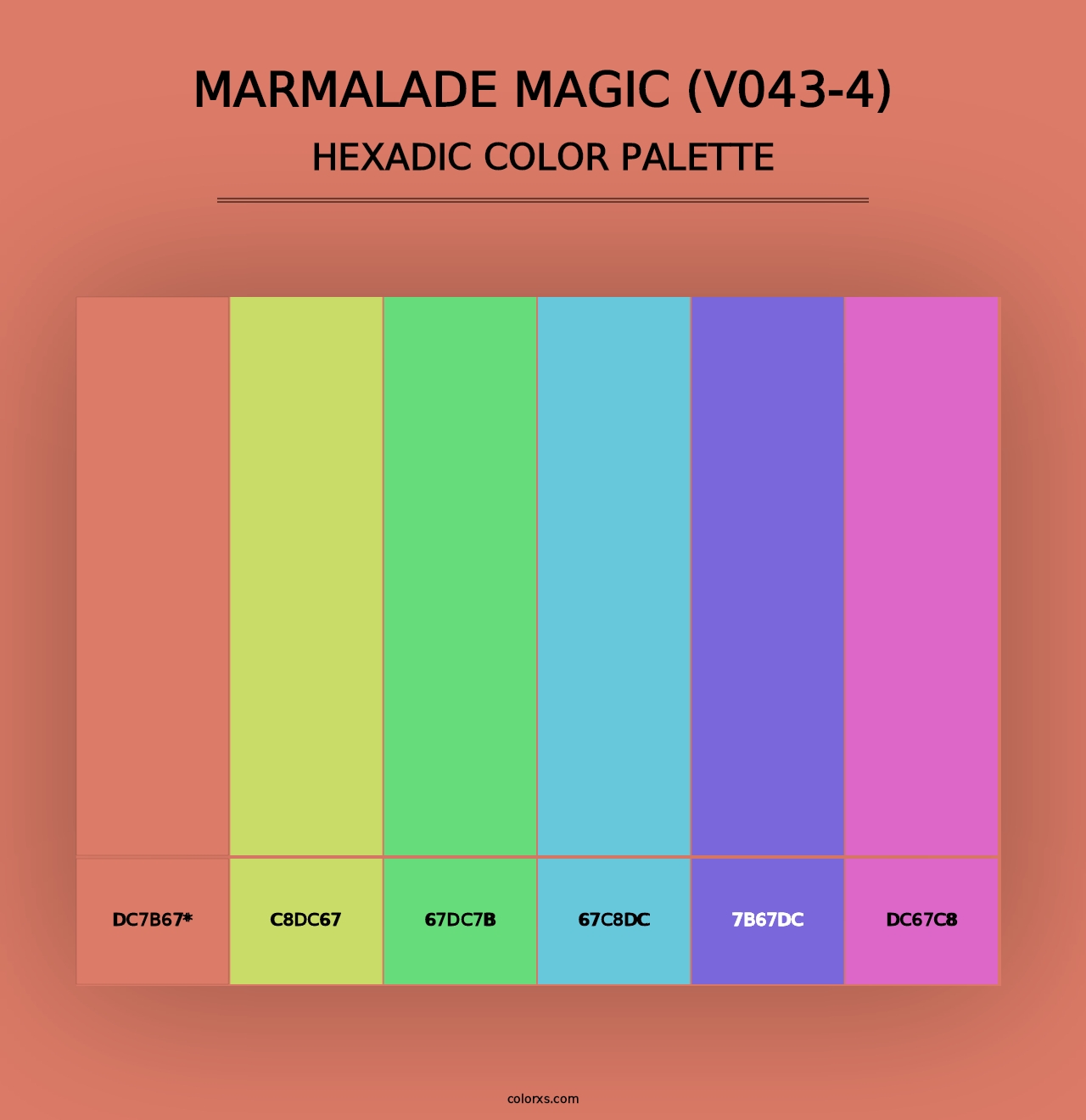 Marmalade Magic (V043-4) - Hexadic Color Palette