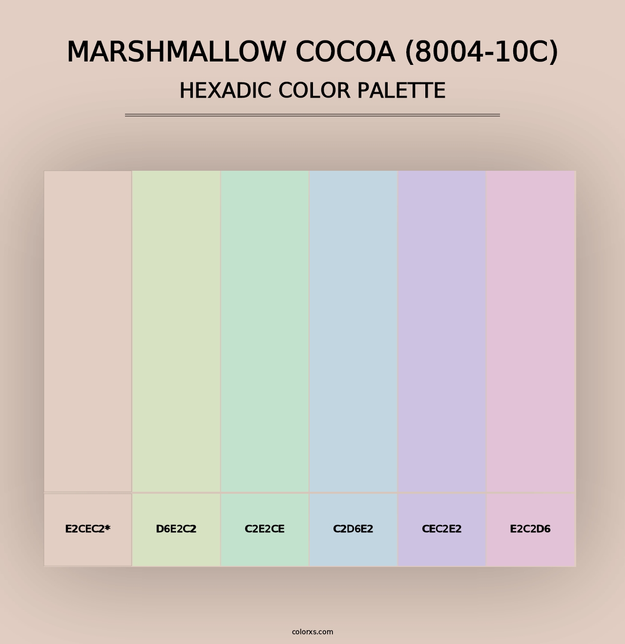 Marshmallow Cocoa (8004-10C) - Hexadic Color Palette