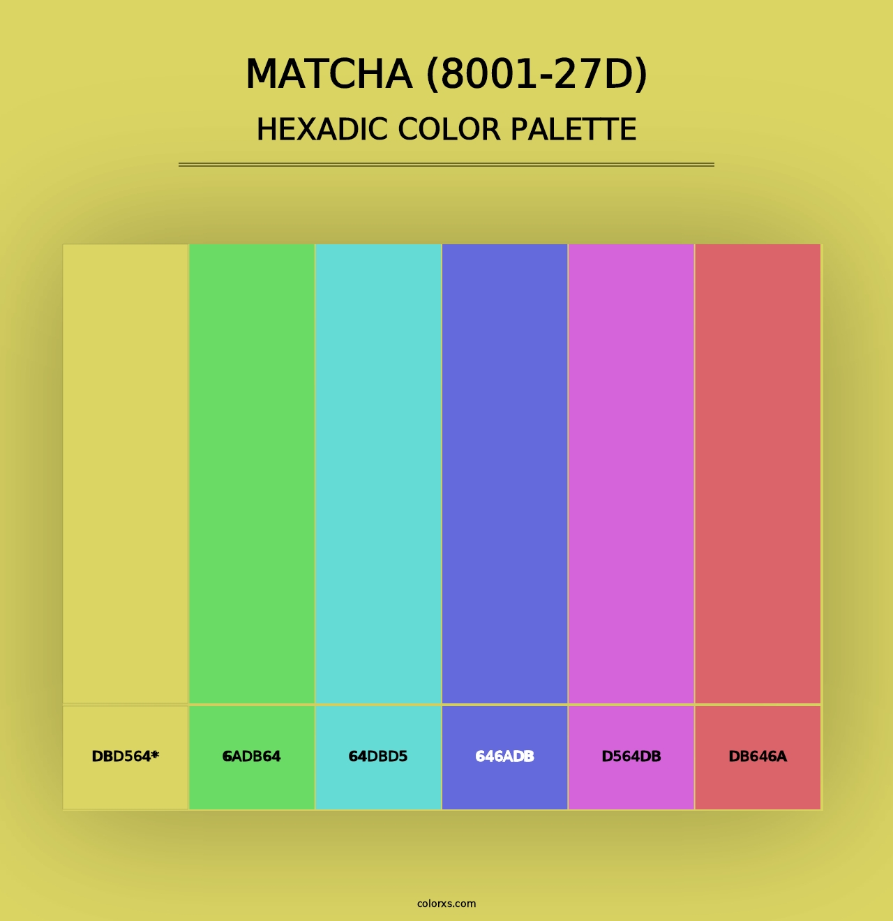 Matcha (8001-27D) - Hexadic Color Palette