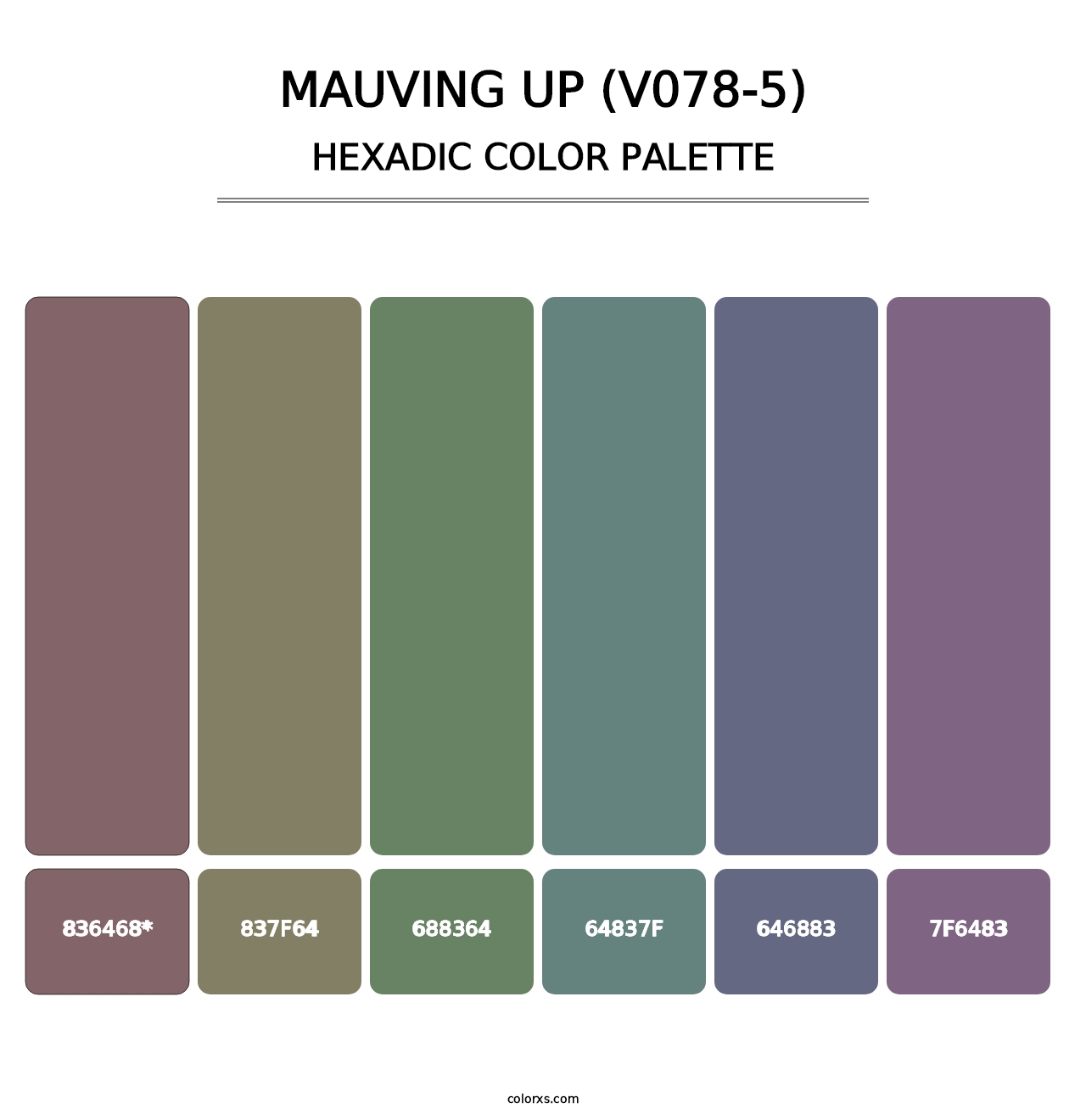 Mauving Up (V078-5) - Hexadic Color Palette