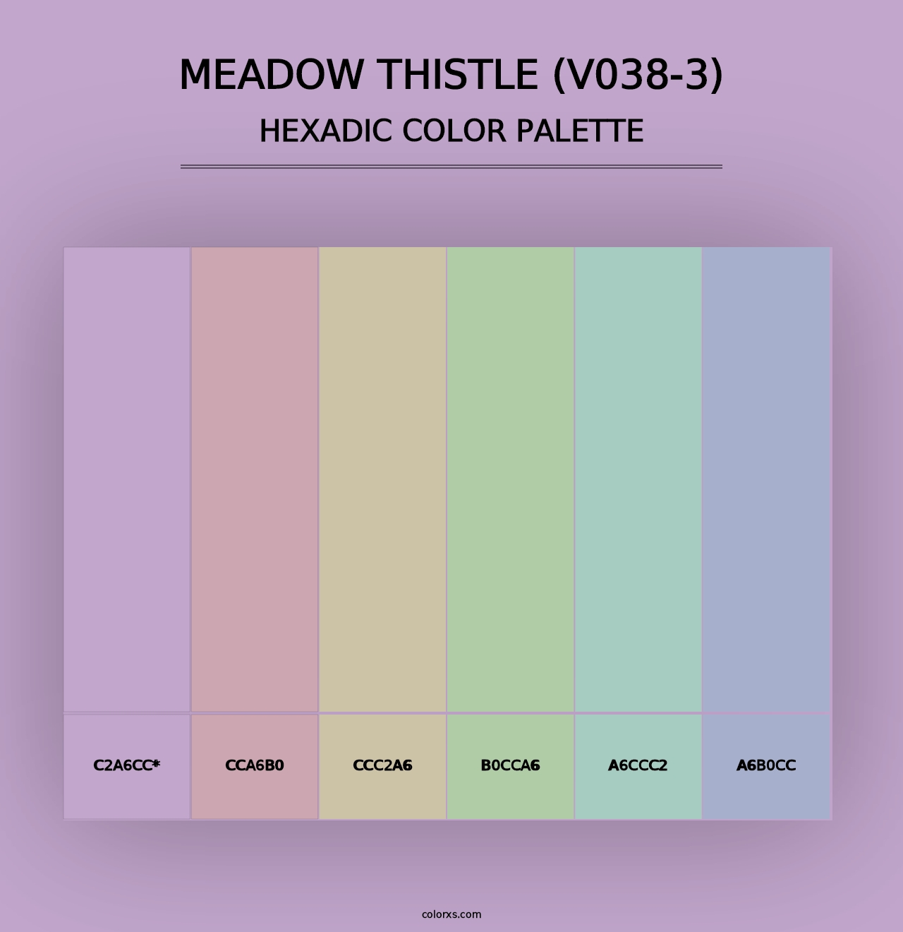 Meadow Thistle (V038-3) - Hexadic Color Palette